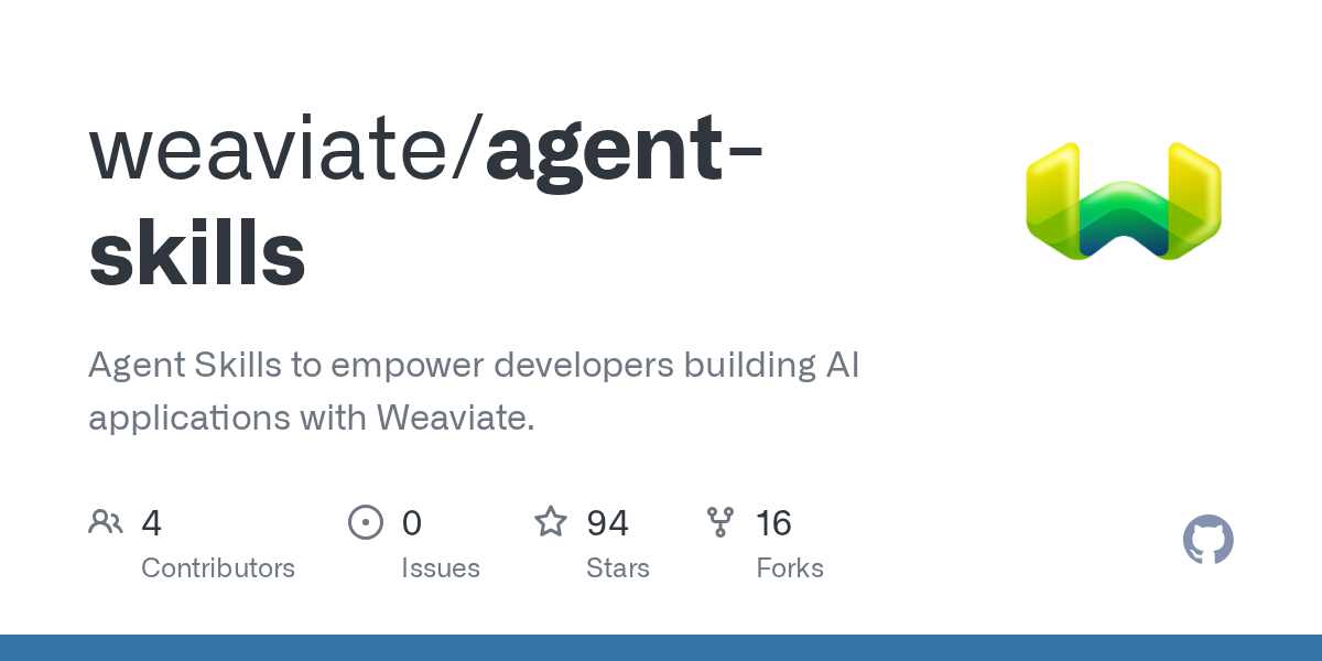 Weaviate Agent Skills interface
