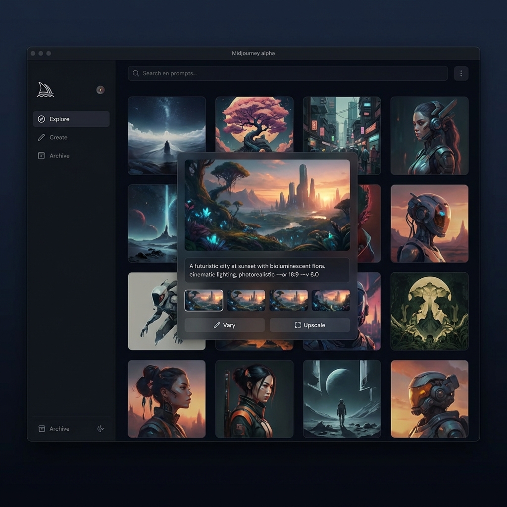 Midjourney interface