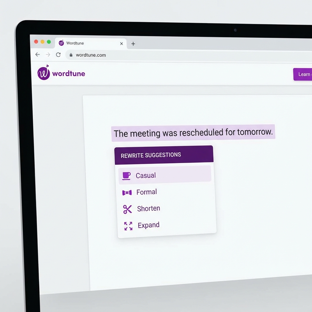 Wordtune interface screenshot